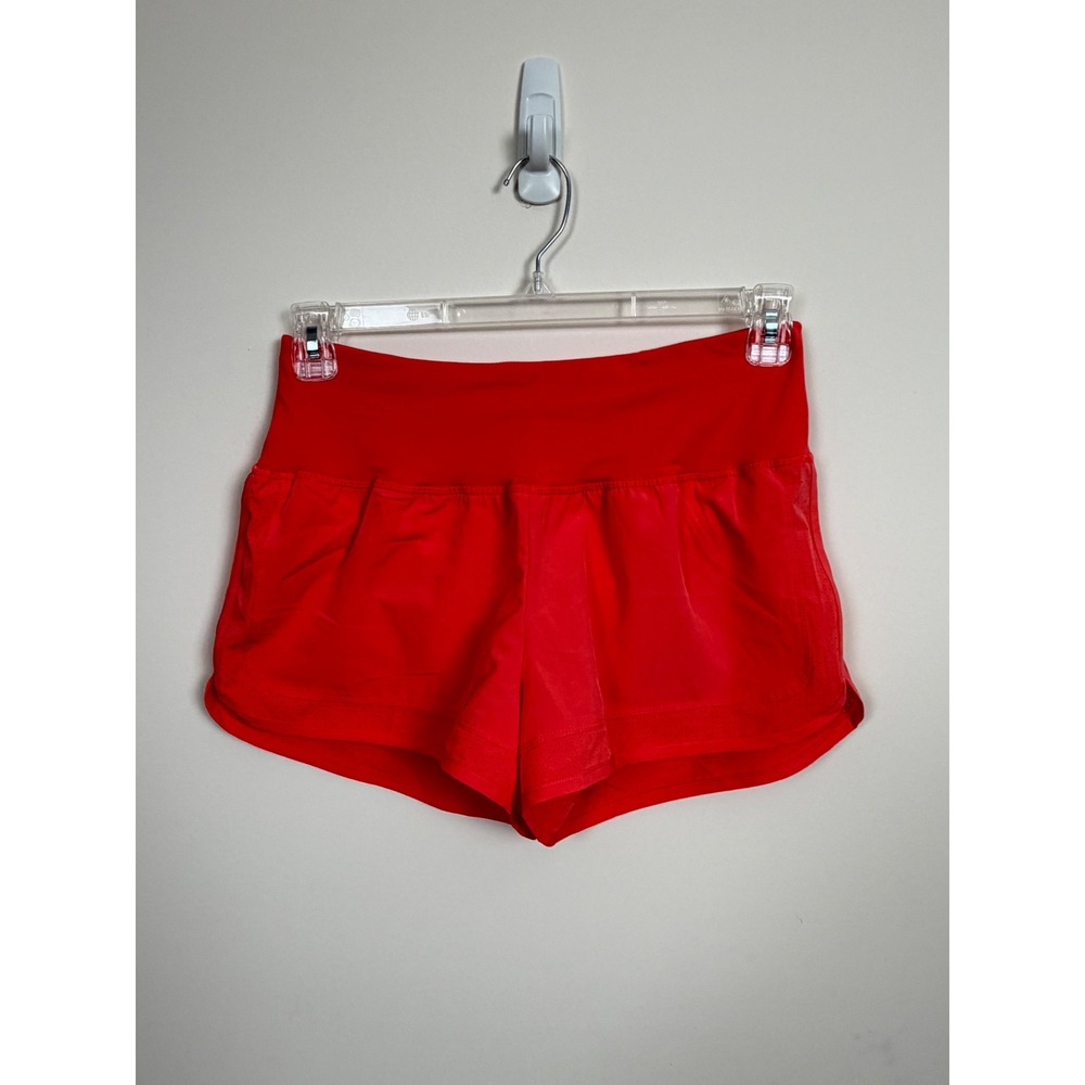 Champion C9 Running Shorts Womens Medium Coral Lined Zip Pocket Athletic